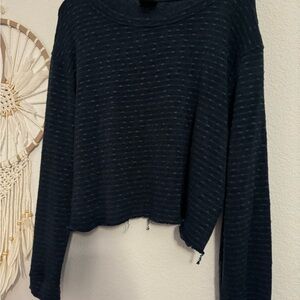 Agnes & Dora Navy Crop Sweater